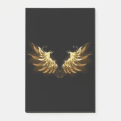 Golden Angel Wings op zwarte achtergrond Post-it® Notes (Voorkant)