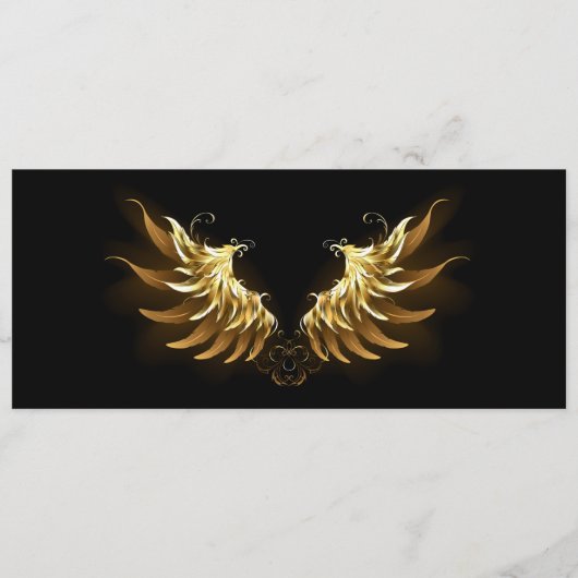 Golden Angel Wings op zwarte achtergrond Programma (Voorkant)
