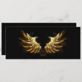 Golden Angel Wings op zwarte achtergrond Programma (Voorkant / Achterkant)