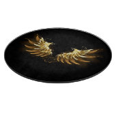 Golden Angel Wings op zwarte achtergrond Snijplank (Hoek)