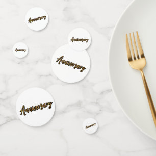 Golden Anniversaire Table Confetti