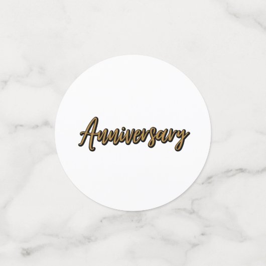 Golden Anniversaire Table Confetti (Petit recto)