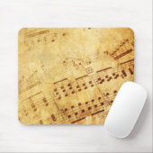 Golden Antiek vel muziekoverzicht Muismat (Met muis)