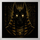 Golden Anubis Egyptisch Poster (Voorkant)