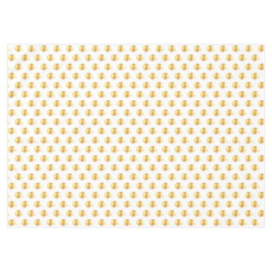 Golden Apples on White Tablecloth Tafelkleed (Voorkant (Horizontaal))