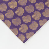 Golden Apples Pattern Paarse Fleece Blanket (Hoek)