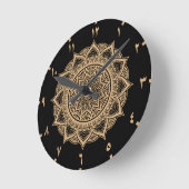 Golden Arabic Numbers Mandala Ronde Klok (Hoek)