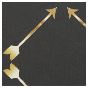 Golden Arrow Fabric, zwart Stof