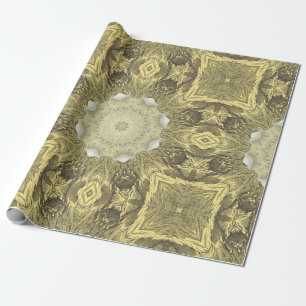 Golden Art Deco Abstract Patroon nr. 2 Cadeaupapier