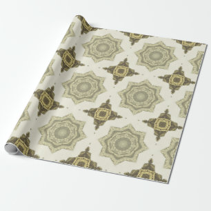 Golden Art Deco Abstract Patroon nr. 3 Cadeaupapier