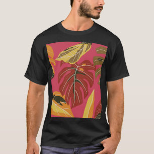Golden Art Deco Natuur Behang T-shirt