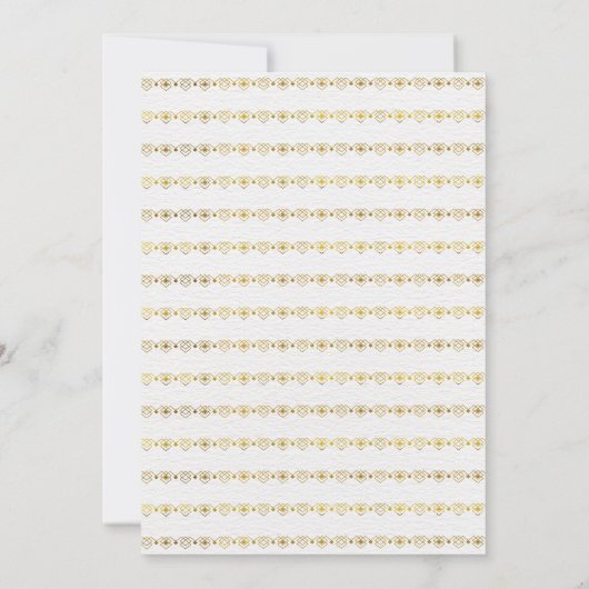 Golden Art Deco Sla de datumkaarten op Save The Date (Achterkant)