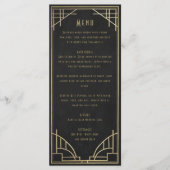 golden art deco wedding menu (Voorkant)