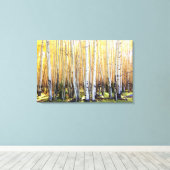Golden Aspens Canvas Print (Insitu (Houten vloer))