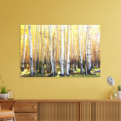 Golden Aspens Canvas Print (Insitu (Woonkamer))