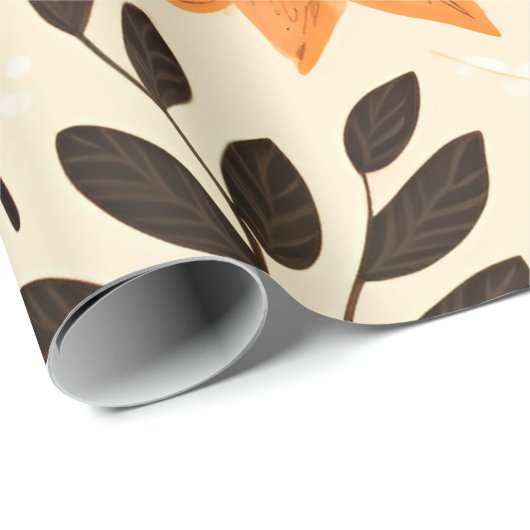 Golden Autumn Bloom Cadeaupapier (Rol Hoek)