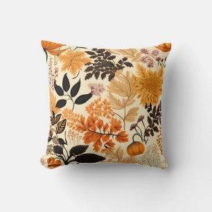 Golden Autumn Floral Medley Kussen