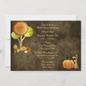 Golden Autumn Fox et Bunny Baby shower Invitation (Dos)