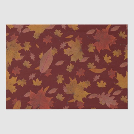 Golden Autumn lekt op aangepaste rode kleuren Tissuepapier (Voorkant)