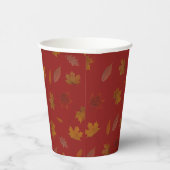Golden Autumn lekt op de rode, aangepaste kleuterb Papieren Bekers (Rechts)