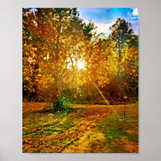 Golden Autumn Print, Waarde Poster papier (mat)