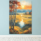 Golden Autumn Retreat Canvas Afdruk (Insitu (Houten vloer))