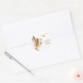 Golden Autumn Splash Wedding ID655 Ronde Sticker (Envelop)