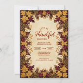 Golden Autumn Thanksgiving Kaart (Voorkant)