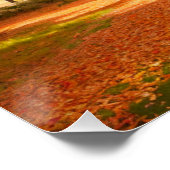 Golden Autumn Tree-lined Path Poster (Coin)