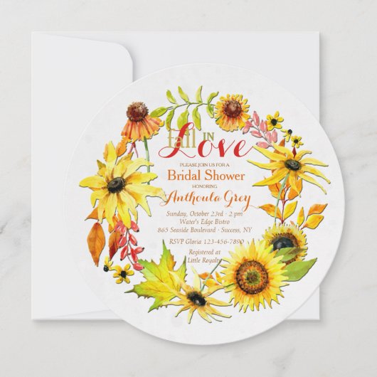 Golden Autumn Uitnodiging (Voorkant)