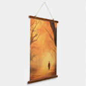 Golden Autumn Zen Path Hangend Wandkleed (Gebogen)