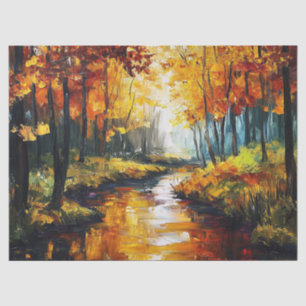 Golden Autumn's Embrace Herfst Forest Decoupage Tissuepapier