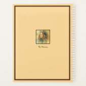 Golden Background Girl Mode Modern Elegant Planner (Achterkant)