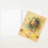 Golden Background Girl Mode Modern Elegant Planner (Display)