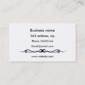 Golden background red lint visitekaartje (Achterkant)