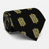 GOLDEN BAHT SIGN ฿ Thai Money Currency ฿ Stropdas (Opgerold)