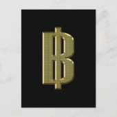 GOLDEN BAHT SIGN ฿ Thaise ฿ Briefkaart (Voorkant)