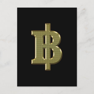 GOLDEN BAHT SIGN ฿ Thaise ฿ Briefkaart