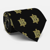 GOLDEN BAHT SIGN ฿ Thaise ฿ Stropdas (Opgerold)