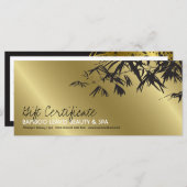Golden Bamboo laat Zen Spa Cadeaucertificaat (Voorkant / Achterkant)