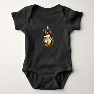 Golden Baphomet Goat met satanische symbolen Romper