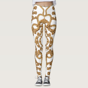 Golden Baroque: Luxe Ornament Design. Leggings