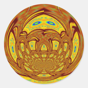 Golden Baseball Glove Ronde Sticker