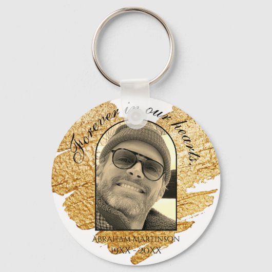 Golden Basic in Loving Memory Keepomwille Sleutelh Sleutelhanger (Voorkant)