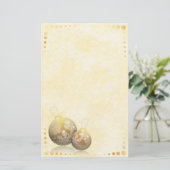 Golden Baubles Stationery Briefpapier (Staand voorkant)