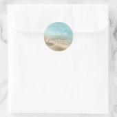 Golden Beach Tropical Merry Christmas Sticker (Tas)