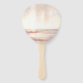 Golden Beach Waterverf Bruiloft Handwaaier (Achterkant)