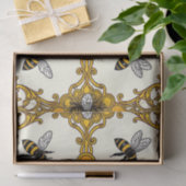 Golden Bee Honeycomb Pattern Tissuepapier (Geschenk)