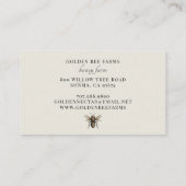  Golden Bee Honingbij Imker Apiary Visitekaartje (Achterkant)