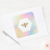 Golden Bee logo Vierkante Sticker (Envelop)